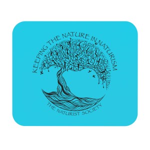 Naturist Society Mouse Pad — "Keeping the Nature In, Naturism" Tree Design