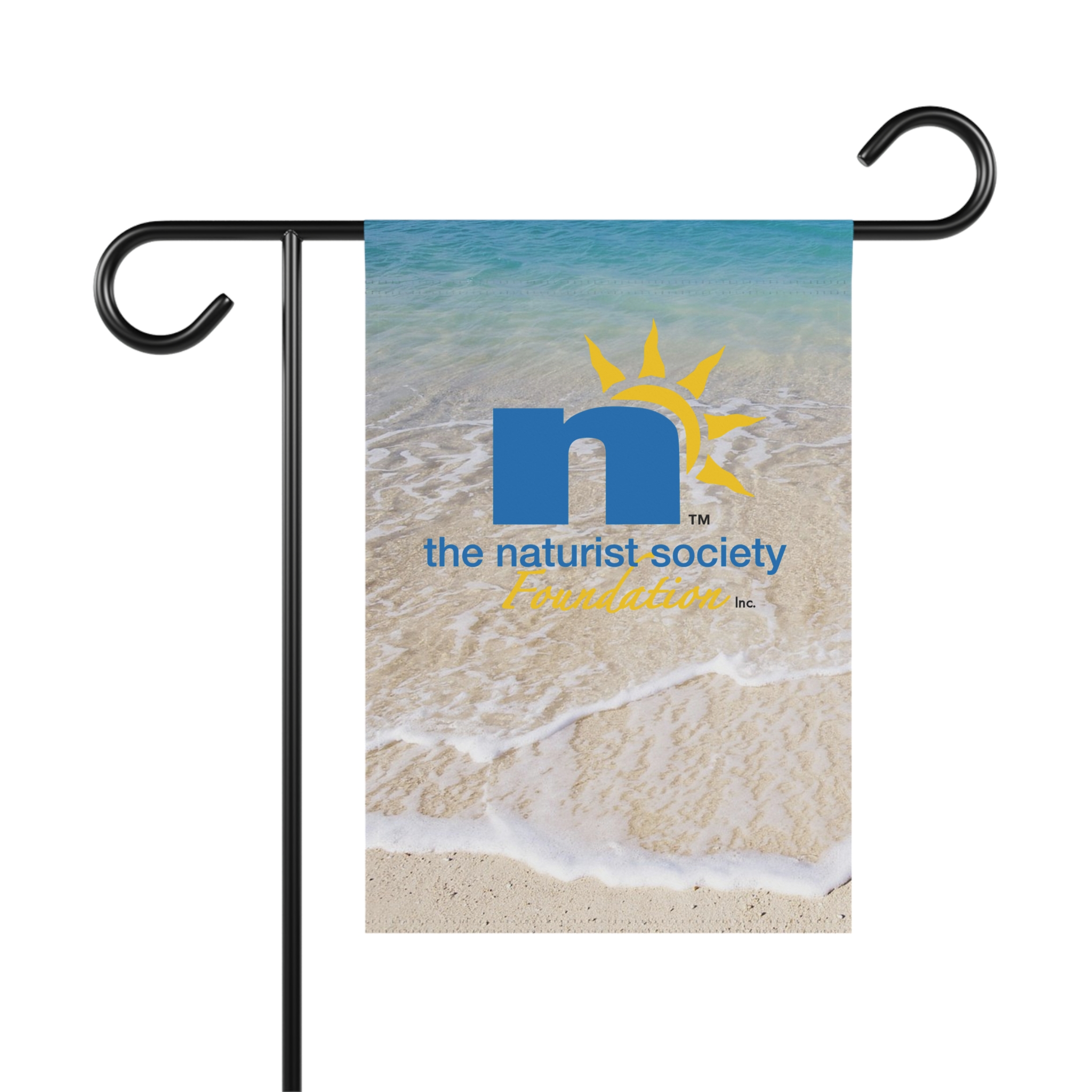 Garden Flag – The Naturist Society Beach Logo Decorative Outdoor Banner