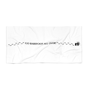 Beach Towel - Go Barefoot All Over! Minimal Footprint Summer Towel